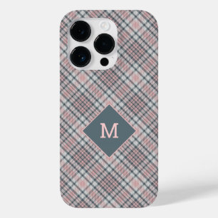 Benutzerdefiniertes Monogramm Kariert / Tartan Mus Case-Mate iPhone 14 Pro Hülle