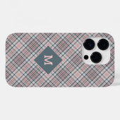 Benutzerdefiniertes Monogramm Kariert / Tartan Mus Case-Mate iPhone Hülle (Rückseite (Horizontal))