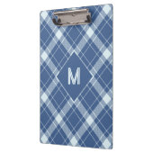 Benutzerdefiniertes Monogramm Kariert / Tartan Mus Klemmbrett (Links)