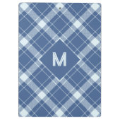 Benutzerdefiniertes Monogramm Kariert / Tartan Mus Klemmbrett (Rückseite)