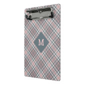 Benutzerdefiniertes Monogramm Kariert / Tartan Mus Mini Klemmbrett (Gewinkelt2)