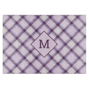 Benutzerdefiniertes Monogramm Kariert / Tartan Mus Schneidebrett