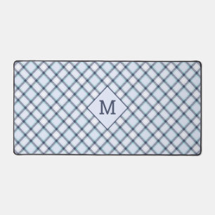 Benutzerdefiniertes Monogramm Kariert / Tartan Mus Schreibtischunterlage