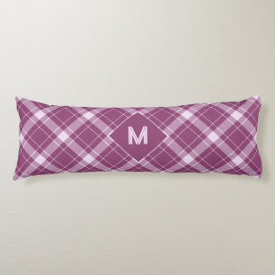 Benutzerdefiniertes Monogramm Kariert / Tartan Mus Seitenschläferkissen