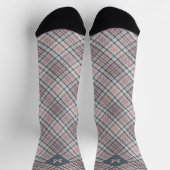 Benutzerdefiniertes Monogramm Kariert / Tartan Mus Socken (Oben)