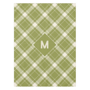 Benutzerdefiniertes Monogramm Kariert / Tartan Mus Tischdecke
