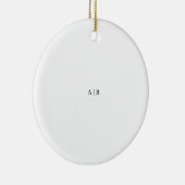 Benutzerdefiniertes Monogramm Keramik Ornament (Rechts)