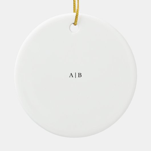 Benutzerdefiniertes Monogramm Keramik Ornament (Vorne)