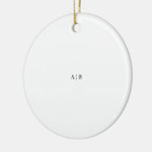 Benutzerdefiniertes Monogramm Keramik Ornament (Links)