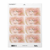 Benutzerdefiniertes Monogramm-Label in Rosa und Go (Vorne)