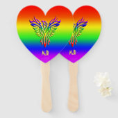 Benutzerdefiniertes Monogramm, LGBT-Regenbogenprid Fächer (Vorne und Hinten)