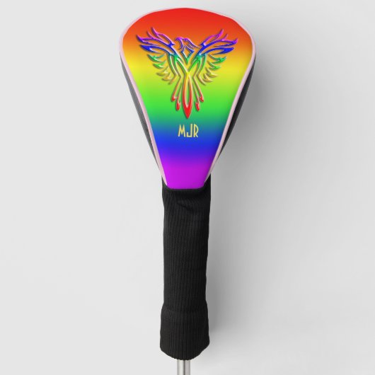 Benutzerdefiniertes Monogramm, LGBT-Regenbogenprid Golf Headcover (Vorderseite)