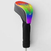 Benutzerdefiniertes Monogramm, LGBT-Regenbogenprid Golf Headcover (angewinkelt)