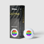 Benutzerdefiniertes Monogramm, LGBT-Regenbogenprid Golfball (Verpackungen)