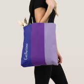 Benutzerdefiniertes Monogramm, lila Dreiston Tasche (Von Nahem)