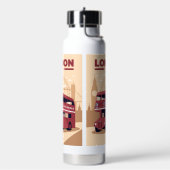 Benutzerdefiniertes Monogramm LONDON Trinkflasche (Links)
