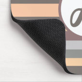Benutzerdefiniertes Monogramm Mausklick - Streifen Mousepad (Ecke)