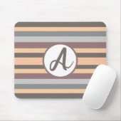 Benutzerdefiniertes Monogramm Mausklick - Streifen Mousepad (Mit Mouse)