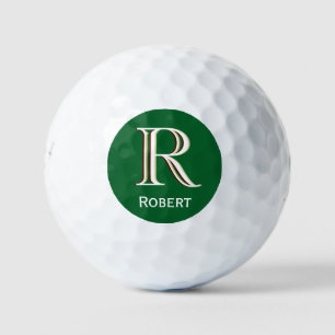 Benutzerdefiniertes Monogramm mit drei Ebenen mit Golfball