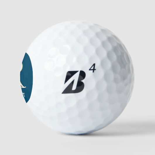 Benutzerdefiniertes Monogramm mit drei Ebenen mit Golfball (Logo)