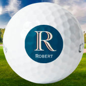 Benutzerdefiniertes Monogramm mit drei Ebenen mit Golfball