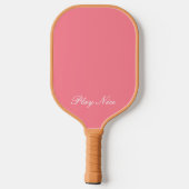 Benutzerdefiniertes Monogramm mit farbigem Quadrat Pickleball Schläger (Rückseite)