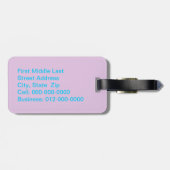 Benutzerdefiniertes Monogramm mit geometrischem Hi Gepäckanhänger (Rückseite horizontal)