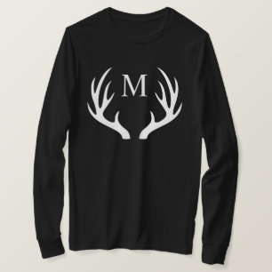 Benutzerdefiniertes Monogramm mit schwarzem weißen T-Shirt