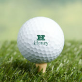 Benutzerdefiniertes Monogramm mit Vornamen Golfball (Insitu T-Shirt)