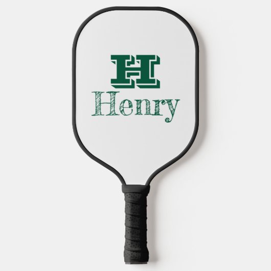 Benutzerdefiniertes Monogramm mit Vornamen Pickleball Schläger (Vorderseite)