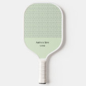 Benutzerdefiniertes Monogramm-Muster und Text Pickleball Schläger (Rückseite)