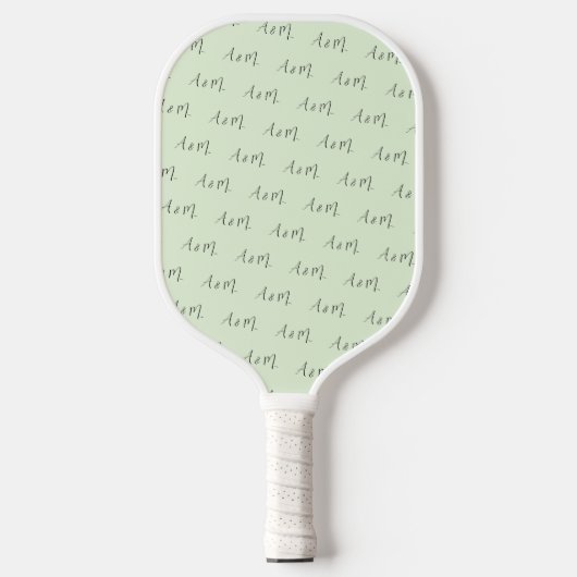 Benutzerdefiniertes Monogramm-Muster und Text Pickleball Schläger (Vorderseite)