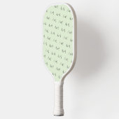Benutzerdefiniertes Monogramm-Muster und Text Pickleball Schläger (Links)