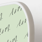 Benutzerdefiniertes Monogramm-Muster und Text Pickleball Schläger (Linke Seite)