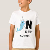 Benutzerdefiniertes Monogramm N ist für den niedli T-Shirt (Vorderseite)