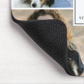Benutzerdefiniertes Monogramm & Name 4 Foto-Collag Mousepad (Ecke)