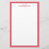 Benutzerdefiniertes Monogramm Name Anfangsbuchstab Briefpapier (Vorderseite)