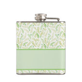 Benutzerdefiniertes Monogramm Name Art Fern Leaf M Flachmann (Rückseite)