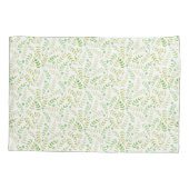 Benutzerdefiniertes Monogramm Name Art Fern Leaf M Kissenbezug (Rückseite-Links)