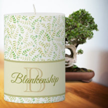Benutzerdefiniertes Monogramm Name Art Fern Leaf M