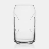 Benutzerdefiniertes Monogramm Name Datum Moderne e Dosenglas (Links)