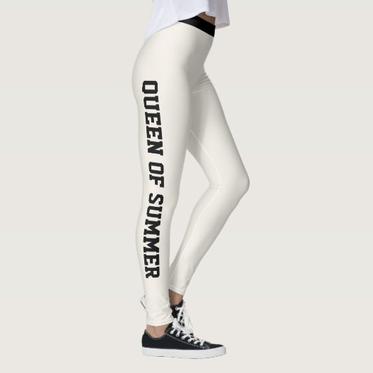 Benutzerdefiniertes Monogramm Name Elegant Solides Leggings (Rechts)