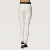 Benutzerdefiniertes Monogramm Name Elegant Solides Leggings (Rückseite)