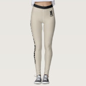 Benutzerdefiniertes Monogramm Name Elegant Warm Be Leggings (Vorderseite)