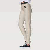 Benutzerdefiniertes Monogramm Name Elegant Warm Be Leggings (Links)