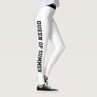 Benutzerdefiniertes Monogramm Name Elegant Weiß Sc Leggings