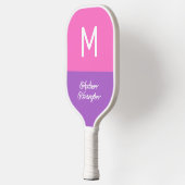 Benutzerdefiniertes Monogramm, Name & Farbe Pickle Pickleball Schläger (Links)