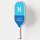 Benutzerdefiniertes Monogramm, Name & Farbe Pickle Pickleball Schläger (Links)