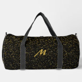 Benutzerdefiniertes Monogramm & Name Faux Glitter Duffle Bag (Vorderseite)