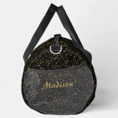 Benutzerdefiniertes Monogramm & Name Faux Glitter Duffle Bag (Rechts)
